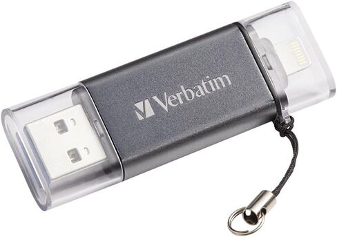Verbatim 128GB Store 'n’ Go Dual USB 3.2 Gen 1 Flash Drive for Apple Lightning Devices – Graphite in Kuwait