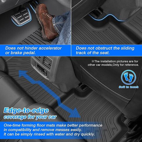 Cartist Floor Mats for Jeep Compass/Patriot 2007-2016 & Dodge Caliber 2007-2012, All Weather Cargo Liner for Compass Accessories, Heavy Duty TPE Cargo Mats, Car Accessories in Saudi Arabia