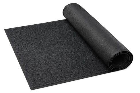 Guardian 94050830 Platinum Series Indoor Wiper Floor Mat, Rubber with Nylon Carpet, 5'x8', Grey in Kuwait