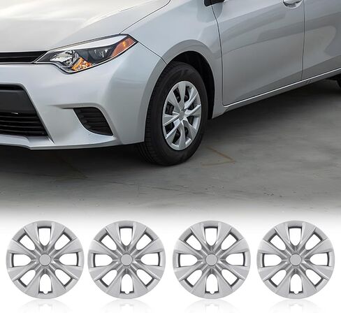 16'' Hubcaps, Wheel Rim Cover for 2012-2014 Toyota Camry, 2012-2014 Toyota Camry Hybrid, Snap on Hub Caps Replacement, PP Material, 4 Pack, Matte Black Painted in Saudi Arabia