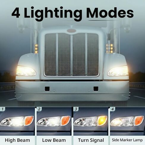 المصابيح الأمامية SEPEY لـ Peterbilt 386، مجموعة المصابيح الأمامية البديلة مع لمبة لـ 2005-2015 Peterbilt 330 335 325 384 337 340 348 382 386 387 الشاحنات، زوج (يسار ويمين) in Saudi Arabia