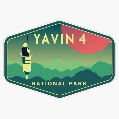 Yavin 4 National Park Sticker Bumper Sticker Vinyl Decal 5" in Saudi Arabia