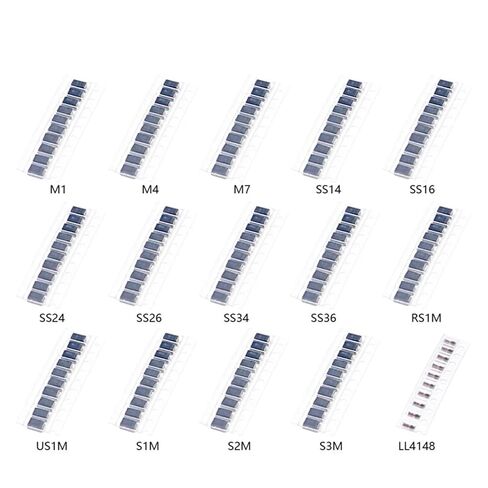 150pcs 15Value SMD Fast Switching Diode Assort Kit M1 M4 M7 S1 S2M SSS14 SS16 SS24 SS26 SS34 SS36 in Kuwait