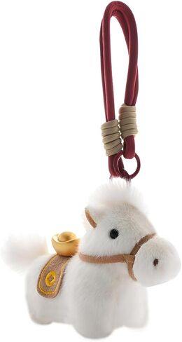 Plush Horse Keychain – Kawaii New Year Fortune Keychain for Men & Women,Bag Charms for Purse Handbag Backpack in Kuwait
