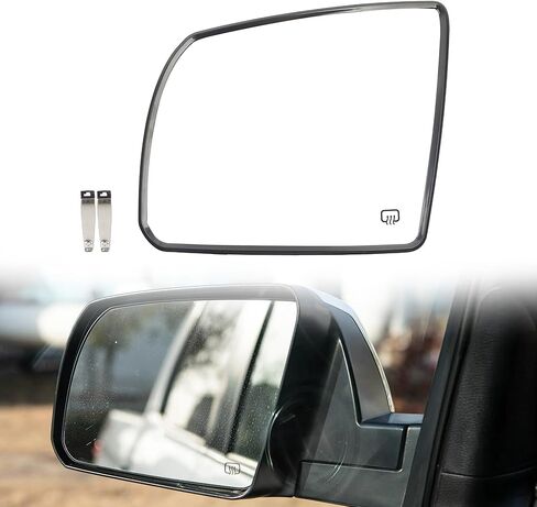 Dasbecan Driver Side Mirror Replacement Compatible with 2008-2017 Toyota Sequoia 2007-2020 Toyota Tundra Left Door Mirror Glass only with Heated Replace# 87906-0C020 in Saudi Arabia
