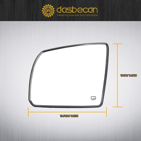 Dasbecan Driver Side Mirror Replacement Compatible with 2008-2017 Toyota Sequoia 2007-2020 Toyota Tundra Left Door Mirror Glass only with Heated Replace# 87906-0C020 in Saudi Arabia