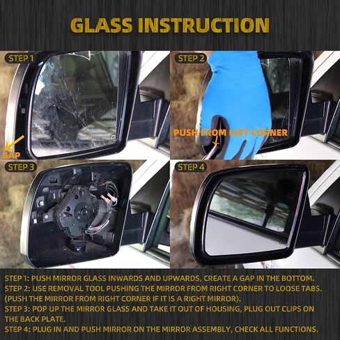 Dasbecan Driver Side Mirror Replacement Compatible with 2008-2017 Toyota Sequoia 2007-2020 Toyota Tundra Left Door Mirror Glass only with Heated Replace# 87906-0C020 in Saudi Arabia