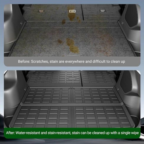 Trunk Mat Backrest Mats Compatible with 2019-2023 Jeep Cherokee Cargo Liners TPE Back Seat Protector Replacement for 2019 2020 2021 2022 2023 Jeep Cherokee Accessories (Cargo Mat+Backrest Mat) in Kuwait