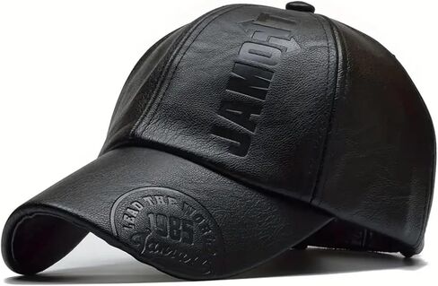 Men's British Style Baseball Cap Black, Adjustable Classic Sport Hat for Outdoor, Casual & Formal Wear in Saudi Arabia