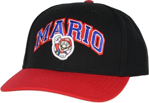 Nintendo Super Mario Adjustable Snapback Hat - Men's Classic Baseball Cap OSFM in Saudi Arabia