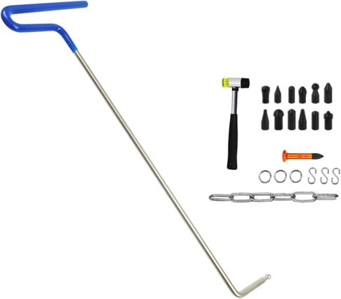 LadyRosian Paintless Dent Repair Tools 6 Pieces of Dent Removal Repair Rods C Style Rods Tool for Car Body Hail Damage Door Dent Removal in Kuwait