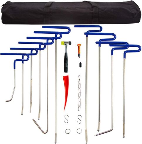 LadyRosian Paintless Dent Repair Tools 6 Pieces of Dent Removal Repair Rods C Style Rods Tool for Car Body Hail Damage Door Dent Removal in Kuwait