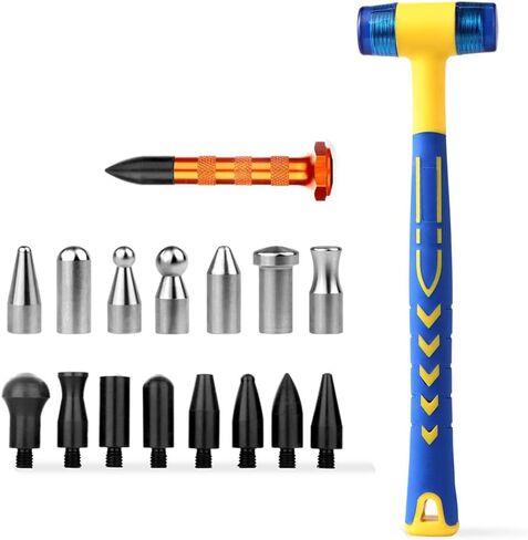 LadyRosian Paintless Dent Repair Tools 6 Pieces of Dent Removal Repair Rods C Style Rods Tool for Car Body Hail Damage Door Dent Removal in Kuwait