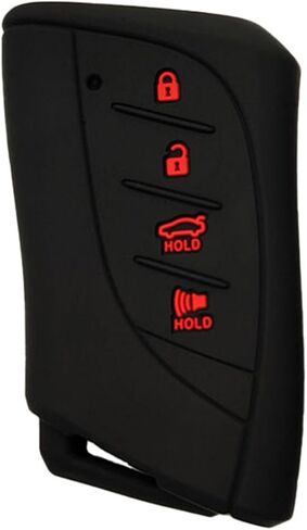 Key Fob Cover for Lexus: 4 Buttons Key Fob Case Fit for Lexus ES 350 300h 250 GX 460 LS 500 500h RX 350 500h 350h LX 600 NX 350h 350 250 UX 200 250h LC 500 500h 2018-2024丨Remote Protector (Black) in Kuwait