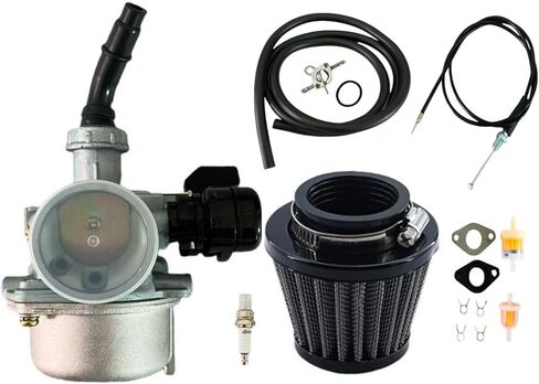QINGBY PZ19 Carburetor Air Filter Throttle Cable Spark Plug Gas Fuel Line for CRF50 50cc 70 80 110 125cc TaoTao Coolster Chinese 4 Wheeler CC100X SSR Kazuma Falcon GK110 Quad Go Kart Dirt Pit Bike in Kuwait
