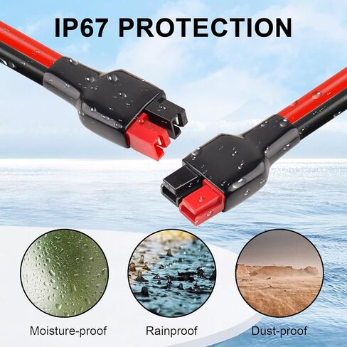 10AWG Anderson Extension Cable - 2FT Solar Extension Cable Anderson Connector for Portable Power Station Solar Panel Solar Generator in Kuwait