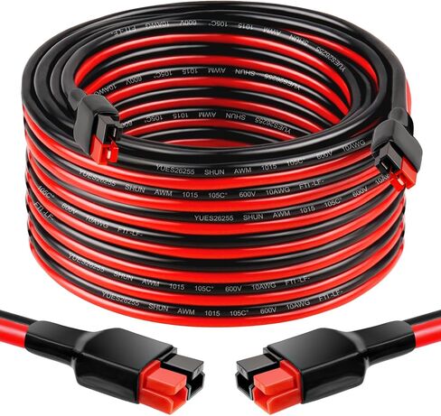 10AWG Anderson Extension Cable - 2FT Solar Extension Cable Anderson Connector for Portable Power Station Solar Panel Solar Generator in Kuwait