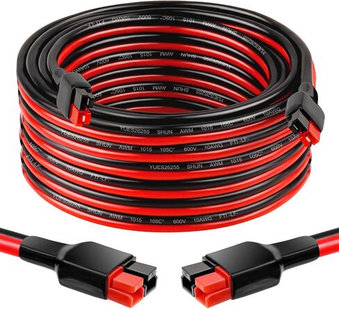 10AWG Anderson Extension Cable - 2FT Solar Extension Cable Anderson Connector for Portable Power Station Solar Panel Solar Generator in Kuwait