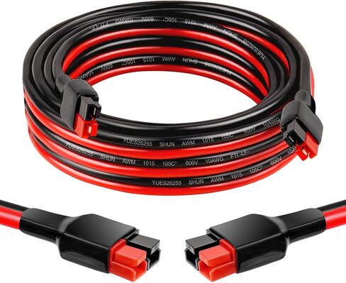 10AWG Anderson Extension Cable - 2FT Solar Extension Cable Anderson Connector for Portable Power Station Solar Panel Solar Generator in Kuwait