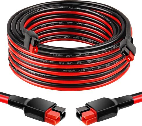 10AWG Anderson Extension Cable - 2FT Solar Extension Cable Anderson Connector for Portable Power Station Solar Panel Solar Generator in Kuwait