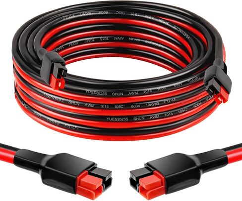 10AWG Anderson Extension Cable - 2FT Solar Extension Cable Anderson Connector for Portable Power Station Solar Panel Solar Generator in Kuwait