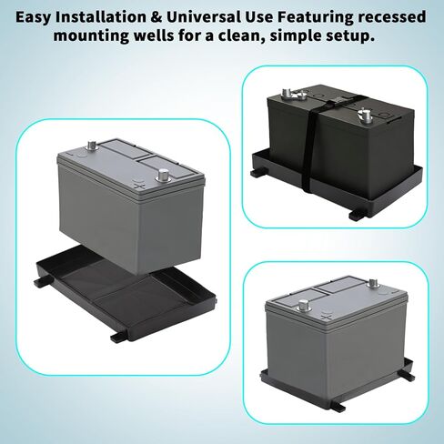 2 حزمة مجموعة 24 علبة بطارية لحامل البطاريات البحرية شديدة التحمل للقوارب RV والسيارات والمزيد، صندوق بطارية غير قابل للانزلاق لسلسلة 24 بطارية in Kuwait