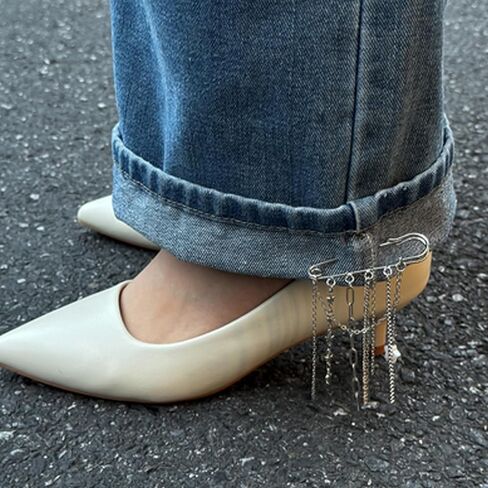 Metal Chain Tassel Brooches And Pins For Women Y2K Star Pendant Silver Brooch Pins Punk Chains Broches Aesthetic Broched Pins Decorative Sweater Coat Suit Costume Clothing Jewelry Fashion Accessories in Kuwait