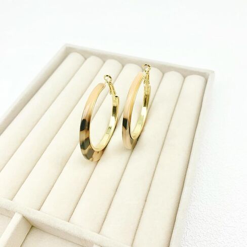 Vintage Large Leopard Print Hoop Earrings for Women, Resin Hoop Earrings in Kuwait