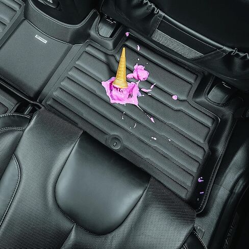 TuxMat - for Genesis GV70 2022-2025 Models - Custom Car Mats - Maximum Coverage, All Weather, Laser Measured - This Full Set Includes 1st and 2nd Rows in Saudi Arabia