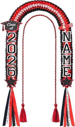 Juexica Graduation Lei Class of 2026,graduation Ribbon Money Lei Personalized DIY Name Braided Necklace with Tassel for Congrat Grad Party Gift Accessories Women Men in Saudi Arabia