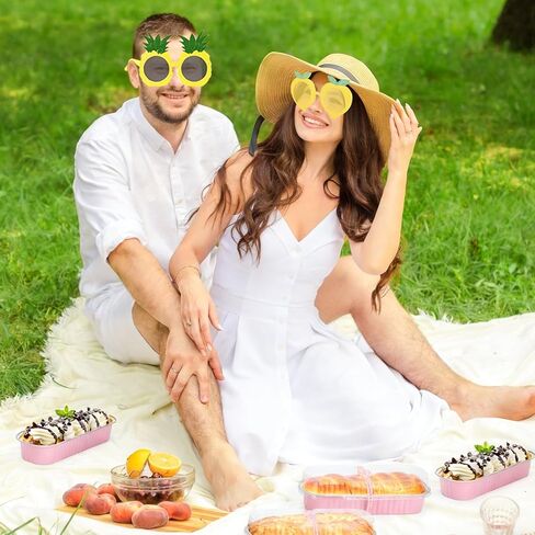 12 زوجًا من نظارات الفاكهة نظارات الأناناس الاستوائية مع 12 نمطًا، نظارات شمسية من هاواي على شكل فواكه مضحكة، إكسسوارات شاطئ لوا لمستلزمات الحفلات الصيفية في هاواي in Kuwait