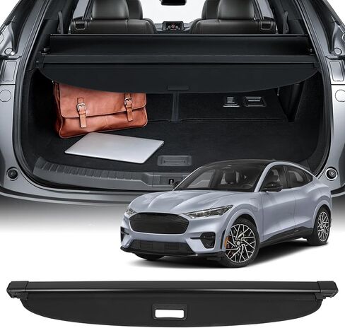 SCITOO Cargo Cover Shade 2021-2024 for Ford for Mustang Mach-E Accessories Retractable Trunk Shielding Shade Cargo Anti-Peeping Luggage Tonneau Cover Privacy Screen in Saudi Arabia