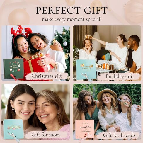 هدايا عيد ميلاد للنساء أساور اسم شخصية أفضل صديق أساور هدايا عيد الميلاد للأم والابنة سوار مشبك ورق مطلي بالذهب مخصص هدية عيد ميلاد سعيد للأخوات in Kuwait