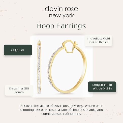 20mm - 40mm Hoop Earrings for Women made with Faceted Crystals in Kuwait