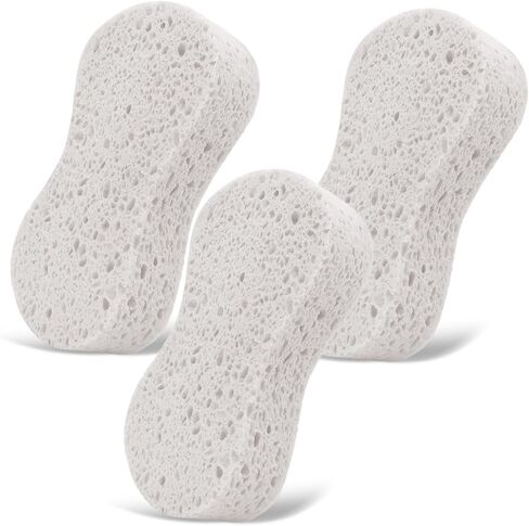 3PCS Car Wash Sponge, Heavy Duty Car Sponges for Washing, Car Accessories Large Sponges for Cleaning, Automotive Cleaning Supplies, Eco Friendly Sponge (7.68 x 3.74 x 1.38 Inch), White in Saudi Arabia