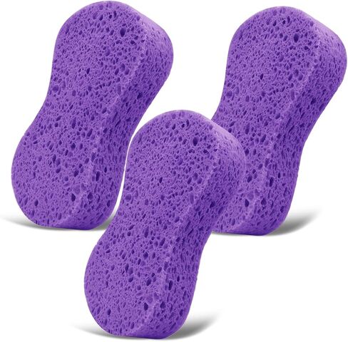 3PCS Car Wash Sponge, Heavy Duty Car Sponges for Washing, Car Accessories Large Sponges for Cleaning, Automotive Cleaning Supplies, Eco Friendly Sponge (7.68 x 3.74 x 1.38 Inch), White in Saudi Arabia