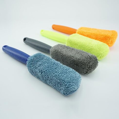 Soft Microfiber Wheel Brush, Non-Scratch Wheel Cleaning Brush Rim Cleaner Tool for Cars, Bikes, Trucks, Motorcycles in Saudi Arabia