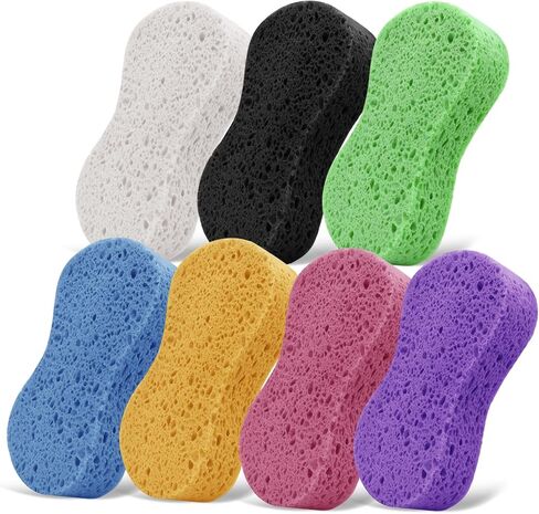 3PCS Car Wash Sponge, Heavy Duty Car Sponges for Washing, Car Accessories Large Sponges for Cleaning, Automotive Cleaning Supplies, Eco Friendly Sponge (7.68 x 3.74 x 1.38 Inch), White in Saudi Arabia