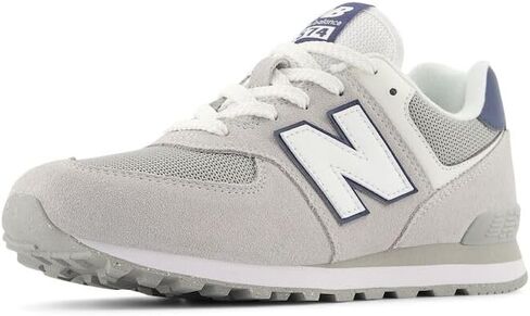 حذاء رياضي نيو بالانس للأطفال 574 V1 70s Racing برباط، برايتون رمادي/Nb بحري، 13.5 US للجنسين الصغار in Kuwait