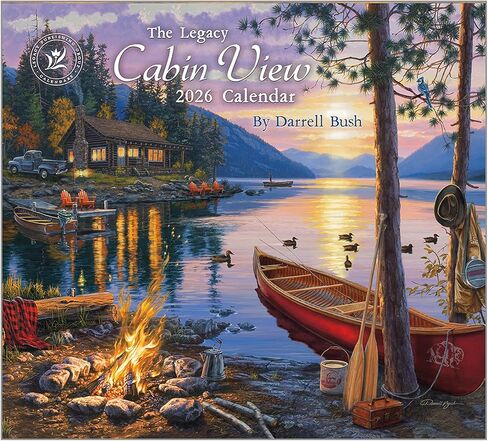 Legacy Publishing Group 2026 Wall Calendar 12-Month Schedule Organizer 12 x 13 Inch Paper With Brass Grommet Cabin View in Saudi Arabia