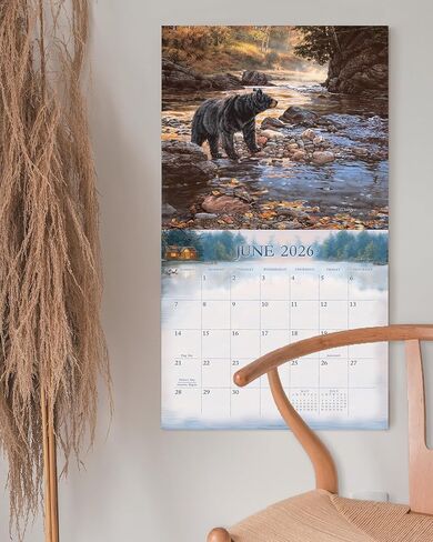 Legacy Publishing Group 2026 Wall Calendar 12-Month Schedule Organizer 12 x 13 Inch Paper With Brass Grommet Cabin View in Saudi Arabia