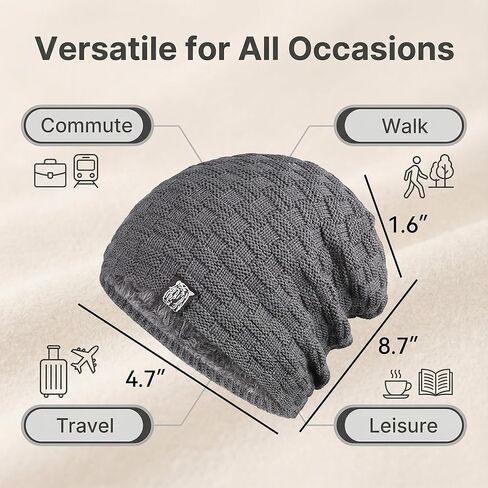 Thick Knit Winter Beanie with Soft Lining for Everyday Warmth in Saudi Arabia