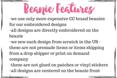 Women's Custom Lacrosse LAX Sticks Beanie Hat Cap, Optional Player Jersey Team Number, Monogrammed Winter Sewn Toque, Spirit Wear Games Mom Friend Wife Gift Clothing Present Embroidered Dark Grey in Kuwait