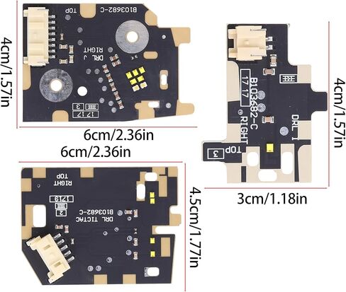 Zcargel 3pc Right LED Headlight DRL Boards for Range Rover Velar 2018 2019 2020 2021 Replacement 90115997 B101272-C B103682-C in Kuwait