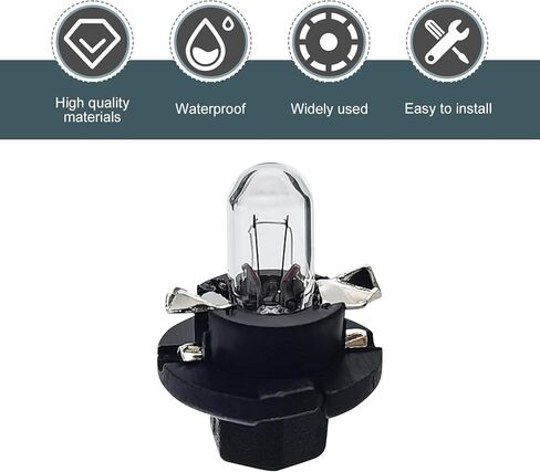 5 PCS T5 Dashboard Light Bulbs, 12V 1.2W Plug and Play instrument cluster bulbs, Universal for Most Cars, Trucks, SUVs (White #DB501) in Saudi Arabia