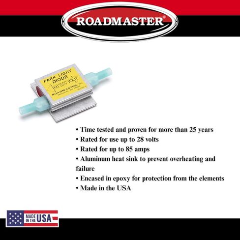 Roadmaster 690 Pack of 1 Park Light Diodes متوافق مع أنظمة إضاءة المركبات المقطوعة | يمنع ردود الفعل الكهربائية بين أنظمة الإضاءة المتنقلة والمركبات المسحوبة in Saudi Arabia