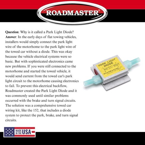 Roadmaster 690 Pack of 1 Park Light Diodes متوافق مع أنظمة إضاءة المركبات المقطوعة | يمنع ردود الفعل الكهربائية بين أنظمة الإضاءة المتنقلة والمركبات المسحوبة in Saudi Arabia