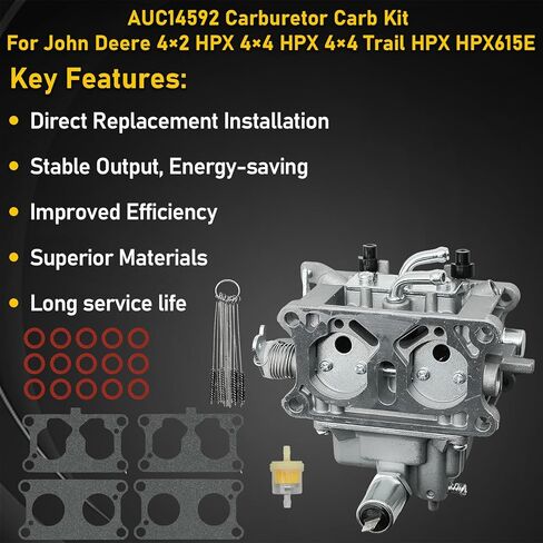 Carburetor Carb for John Deere Gator HPX615E 4×2 HPX 4×4 HPX 4×4 Trail HPX Replace AUC14592 AUC16759 AUC11868 MIA10675 MIA10428 AM134730 AM133737 Carburetor Kit wIth Gasket in Kuwait
