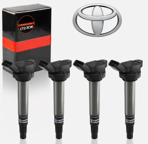 4 ملف إشعال أصلي لـ Denso 90919-02258 673-1310، بديل لسيارة Toyota Corolla Prius 1.8L OEM in Kuwait