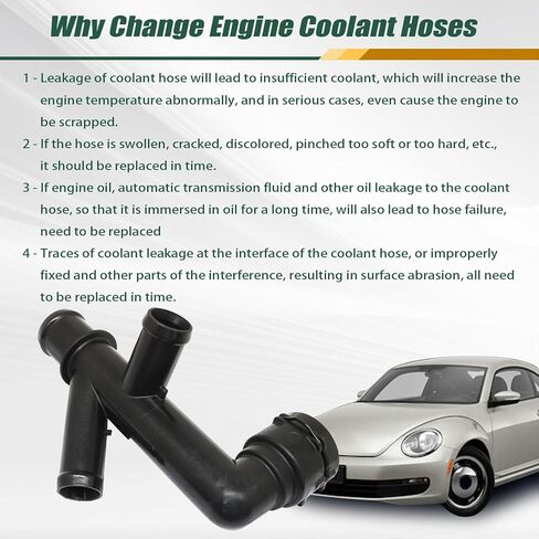 Priprilod Engine Coolant Hose Connector Compatible with VW Jetta Beetle Passat 2014-2017 replace 5C0122291E Engine Coolant Hose Fitting in Saudi Arabia
